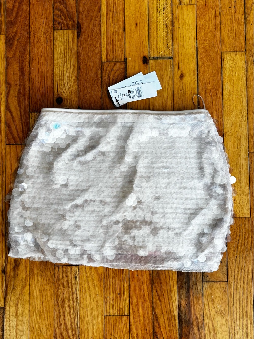 ASOS White Sequin Mini Skirt